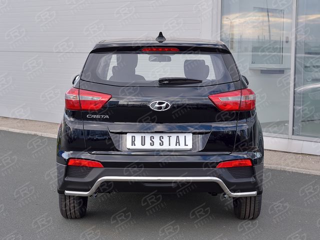 Защита RusStal заднего бампера d42 волна для Hyundai Creta I 2016-2021. Артикул HCRZ-002428
