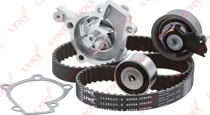 Помпа (водяной насос) с комплектом ремня ГРМ LYNXauto. Артикул PW-1325