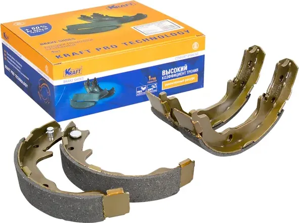 Колодки тормозные MITSUBISHI LANCER X 07- руч.торм. 168x30 (Kraft). Артикул KT091566