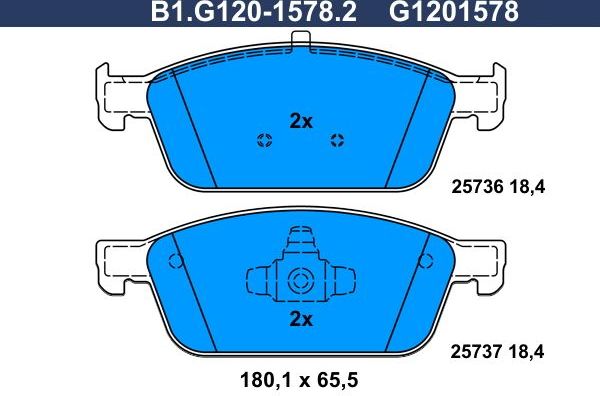 Тормозные колодки Galfer. Артикул B1.G120-1578.2