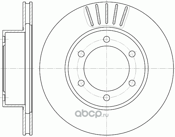 Диск тормозной вентилируемый (G-Brake). Артикул GR02339