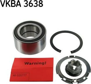 Ступичный подшипник (комплект) SKF. Артикул VKBA 3638