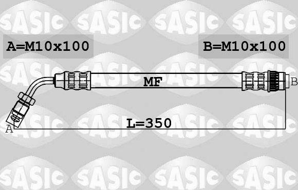 Тормозной шланг Sasic задний для Renault Master II 1998-2010. Артикул 6604019