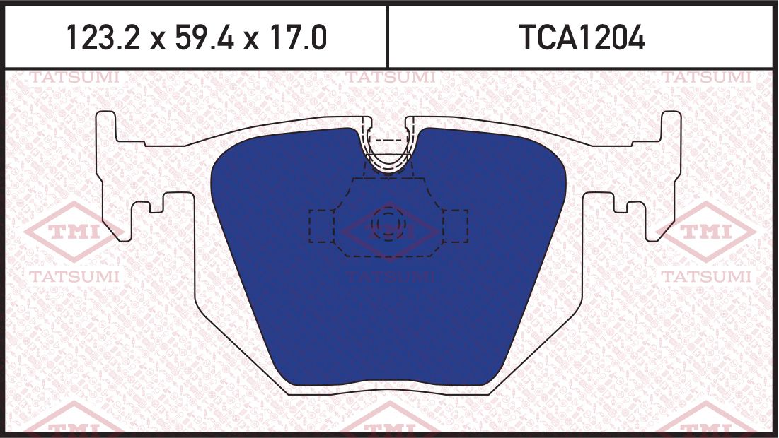 Колодки тормозные BMW 3(E46)/5(E39)/7(E38)/X3(E83)/X5(E53) 94- задн. (Tatsumi). Артикул TCA1204
