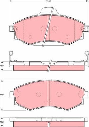 Тормозные колодки TRW. Артикул GDB3259