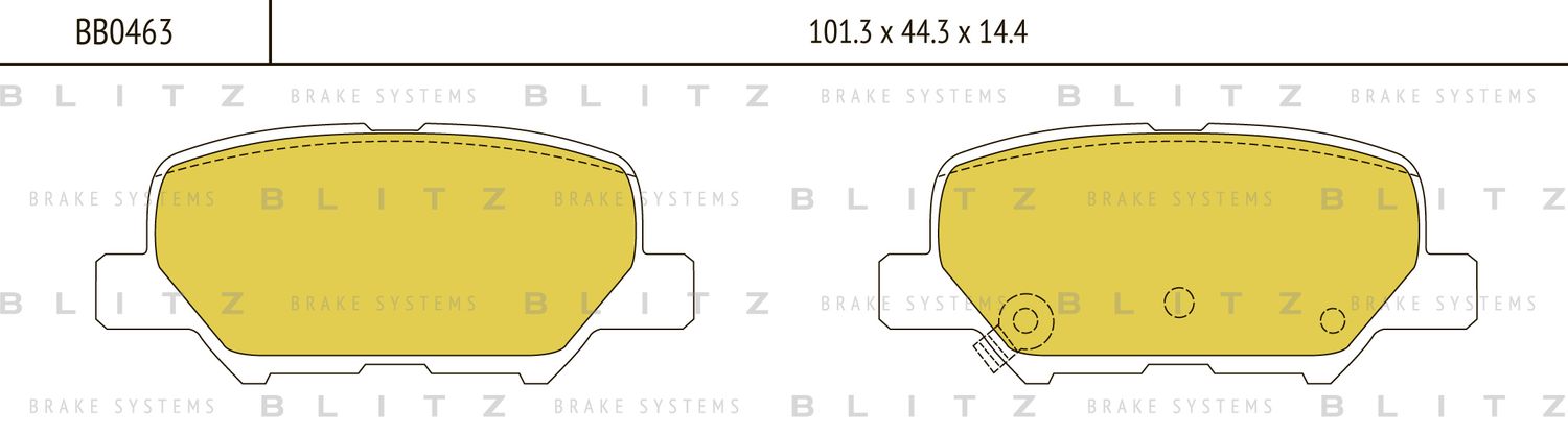 Колодки тормозные CITROEN C4 12- задн. (Blitz). Артикул BB0463