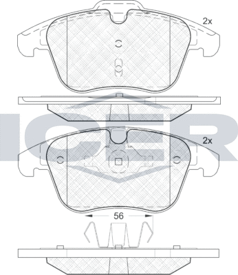 Тормозные колодки Icer. Артикул 181775