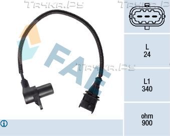 Датчик положения коленвала FAE для Hyundai ix35 I 2011-2015. Артикул 79427