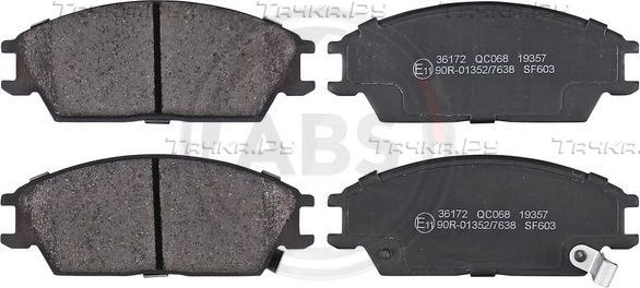 Тормозные колодки ABS передние для Honda Accord III 1985-1989. Артикул 36172