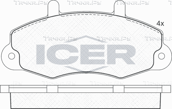 Тормозные колодки Icer. Артикул 140896