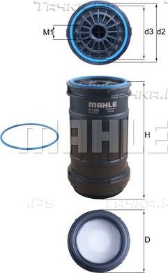 Топливный фильтр Mahle CleanLine для DAF XF 95 2002-2006. Артикул KC 648D