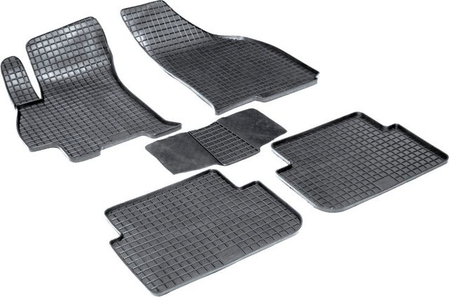 Коврики резиновые Seintex с узором сетка для салона Chevrolet Lanos 2005-2026. Артикул 00204