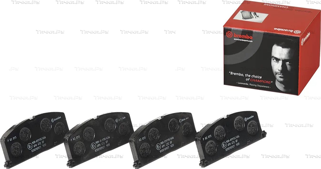 Тормозные колодки Brembo PRIME LINE передние для Toyota Tercel II (L20) 1982-1988. Артикул P 83 011