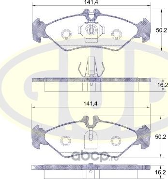 Тормозные колодки G.U.D.. Артикул GBP057900