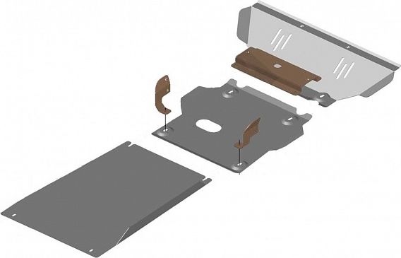 Защита Alfeco для картера, КПП и радиатора Kia Sportage I 1993-2006. Артикул ALF.11.34