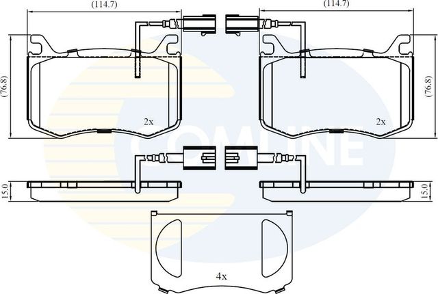 Тормозные колодки Comline Comline передние для Alfa Romeo Giulia II (952) 2015-2026. Артикул CBP12422