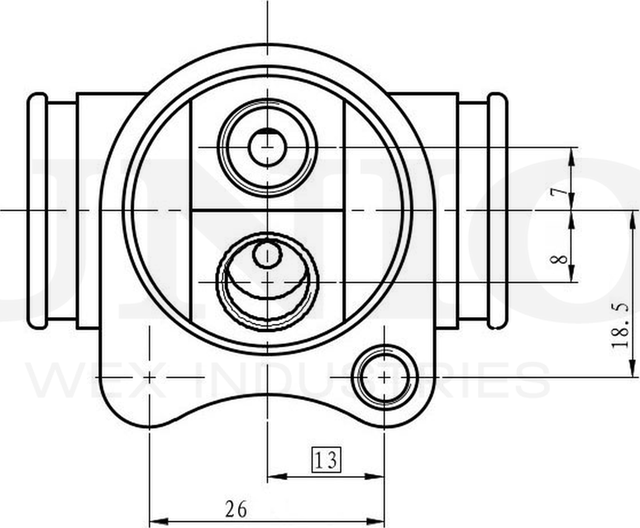 Цилиндр тормозной рабочий (Unio). Артикул BRC-20503