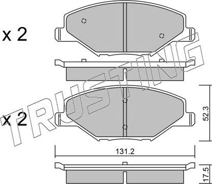 Тормозные колодки Trusting. Артикул 1030.0
