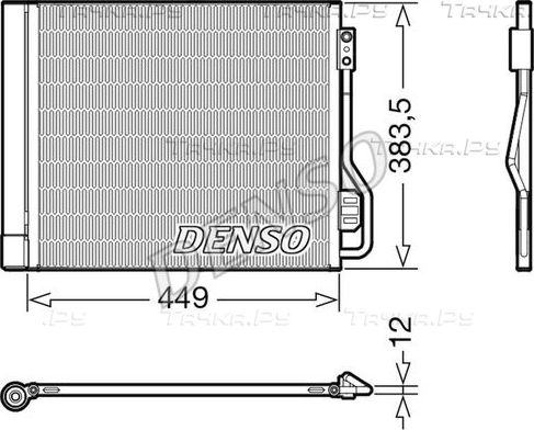 Радиатор кондиционера (конденсатор) Denso для Smart Fortwo II (W451) 2007-2015. Артикул DCN16002