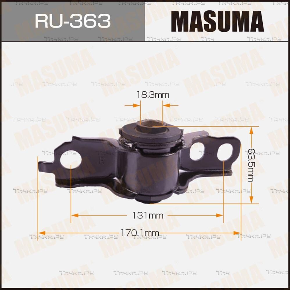 Сайлентблок переднего рычага подвески Masuma. Артикул RU-363