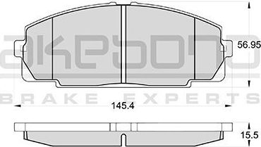 Тормозные колодки Akebono Standard. Артикул AN-247K