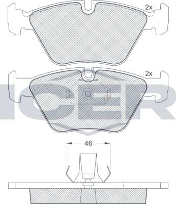 Тормозные колодки Icer. Артикул 181550
