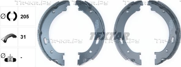 Тормозные колодки (стояночная тормозная система) Textar. Артикул 91073300