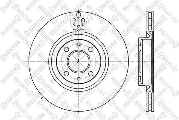 Тормозной диск Stellox передний для Lancia Lybra 1999-2005. Артикул 6020-9923V-SX