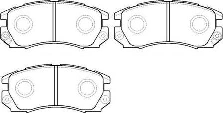 Тормозные колодки HSB передние для Subaru Legacy I 1989-1994. Артикул HP8431