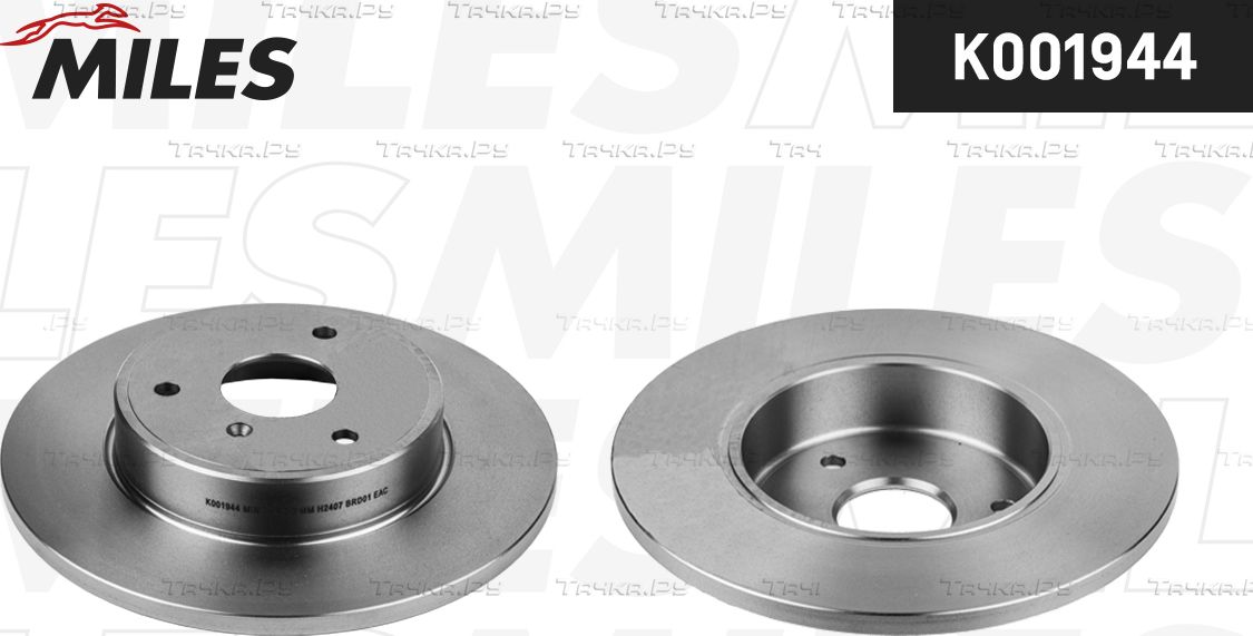 Диск тормозной SMART CITY-COUPE 98-04/FORTWO 04-/ROADSTER 03-05 передний D 280мм (Miles). Артикул K001944