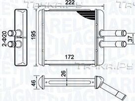 Радиатор отопителя (печки) Magneti Marelli. Артикул 350218429000