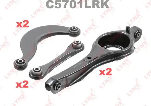 Комплект рычагов / Зад. подв. FORD Focus I-II 98> / C-Max 03>  VOLVO C30 06> / S40 II 04> (Lynxauto). Артикул c5701lrk