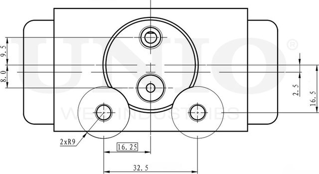 Цилиндр тормозной рабочий (Unio). Артикул BRC-20551