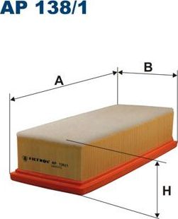 Воздушный фильтр Filtron для Lotus Elise II 2000-2026. Артикул AP 138/1