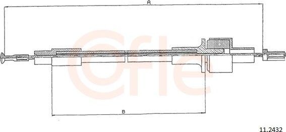 Трос сцепления Cofle. Артикул 11.2432
