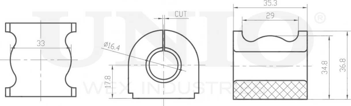 Втулка стабилизатора (Unio). Артикул RMP-10022