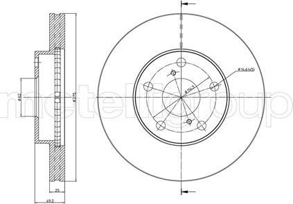 Тормозной диск Trusting передний для Toyota RAV4 II (XA20) 2000-2005. Артикул DF732