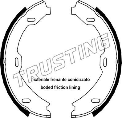 Тормозные колодки (стояночная тормозная система) Trusting. Артикул 052.128