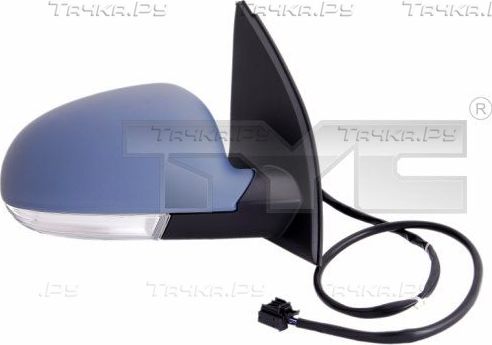 Зеркало боковое TYC левое для Volkswagen Golf V 2003-2009. Артикул 337-0094
