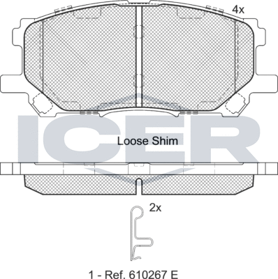 Тормозные колодки Icer. Артикул 181584