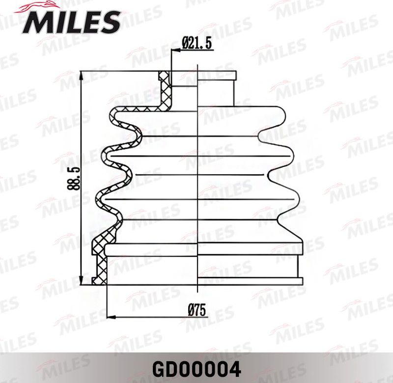 Тормозной диск Miles. Артикул K000184