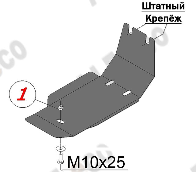 Защита алюминиевая Alfeco для редуктора Subaru Tribeca I 2005-2007. Артикул ALF.22.28 AL4