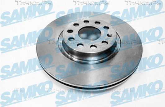 Тормозной диск Samko передний для Volkswagen Tiguan I 2007-2018. Артикул A1004V
