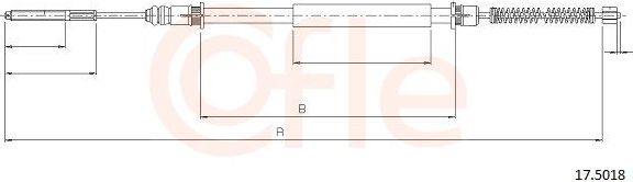 Трос ручника (тросик ручного тормоза) Cofle задний левый для Suzuki Samurai 1988-2004. Артикул 17.5018