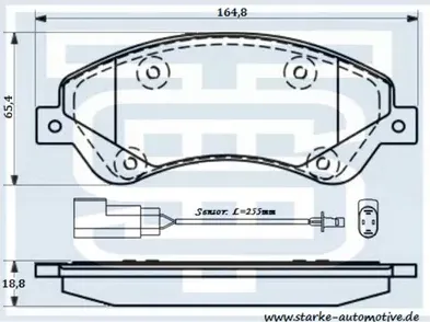 Колодки тормозные передние (Starke). Артикул 176715