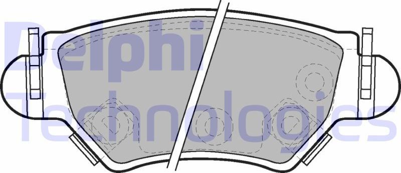 Тормозные колодки Delphi (Low-Metallic). Артикул LP1553