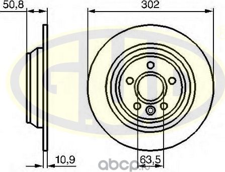 Тормозной диск G.U.D.. Артикул GDB111145