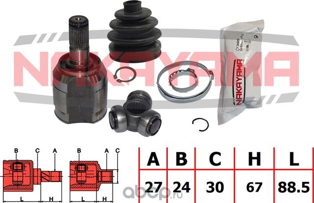 ШРУС внутр. к-кт правый (Nakayama). Артикул NJ7807NY
