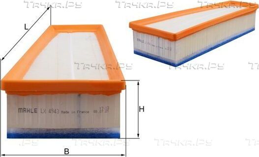 Воздушный фильтр Mahle. Артикул LX 4943