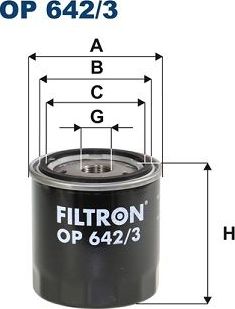 Масляный фильтр Filtron. Артикул OP 642/3